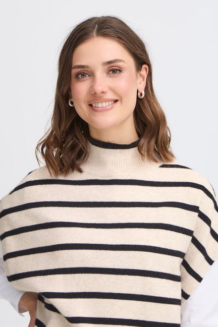 Fransa Bitte Pullover - Limestone Melan