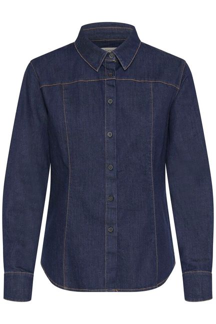 Fransa Chicago Denim Shirt - Raw Blue