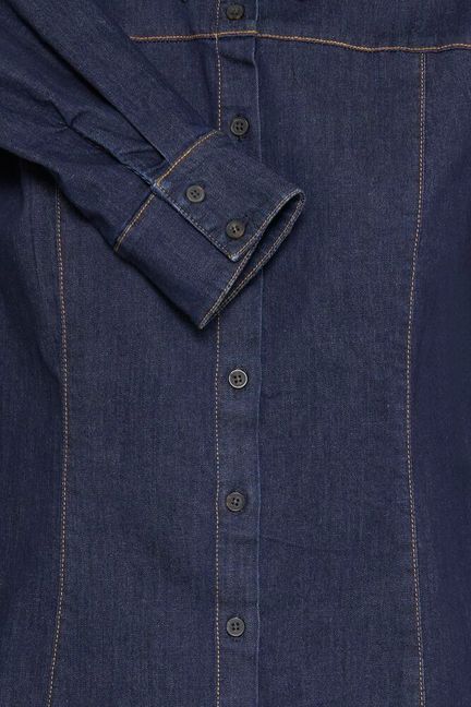 Fransa Chicago Denim Shirt - Raw Blue