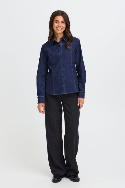 Fransa Chicago Denim Shirt - Raw Blue