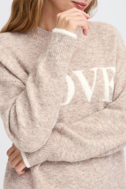 Fransa Florence Love Pullover - Moon Rock
