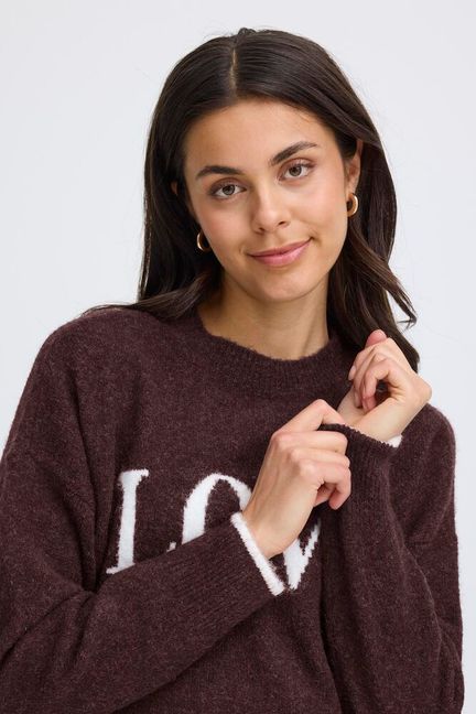 Fransa Florence Love Pullover - Fudge