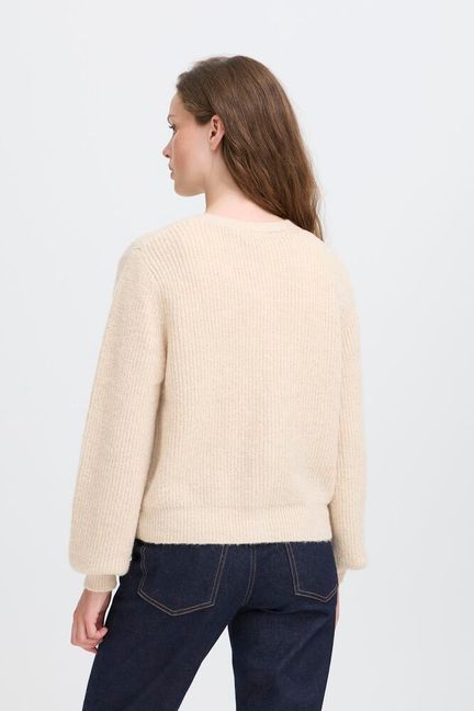 ICHI Blarisa Cardigan - Almond Milk
