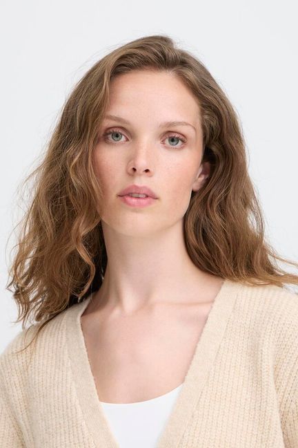 ICHI Blarisa Cardigan - Almond Milk