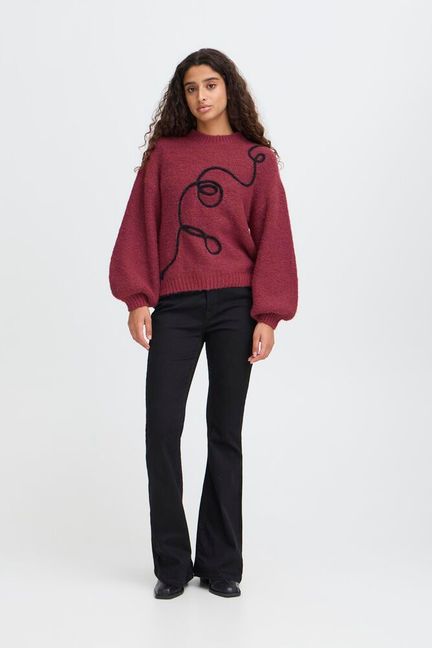 ICHI Catrina Pullover - Maroon