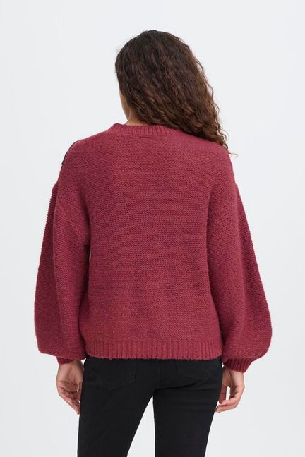 ICHI Catrina Pullover - Maroon