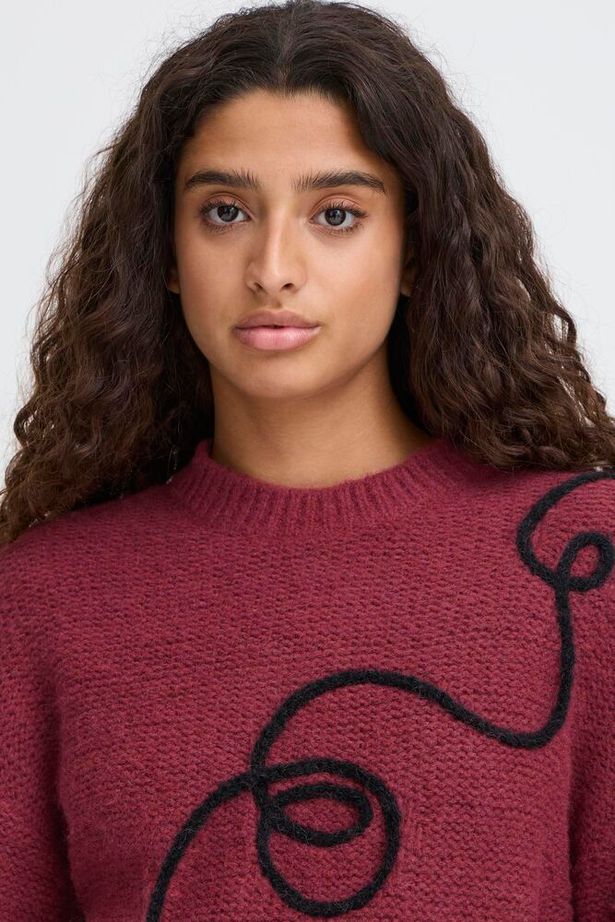 ICHI Catrina Pullover - Maroon