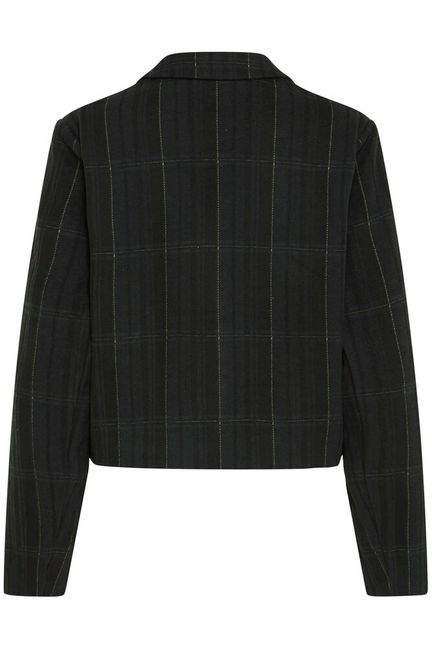 ICHI Kate Woolley Blazer - Black / Green
