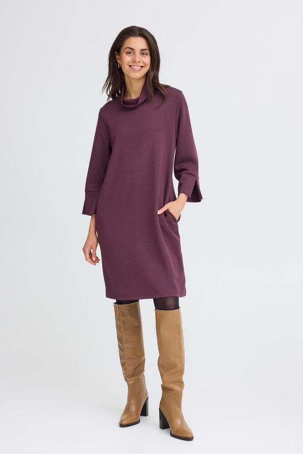 Fransa Aurora Dress - Fudge Red