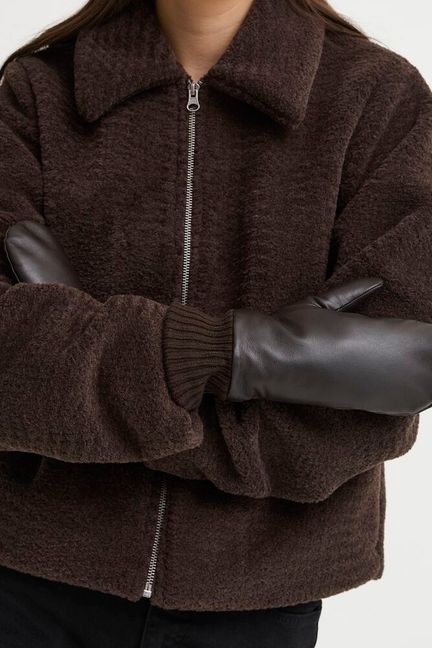 ICHI Nilla Leather Gloves - Expresso
