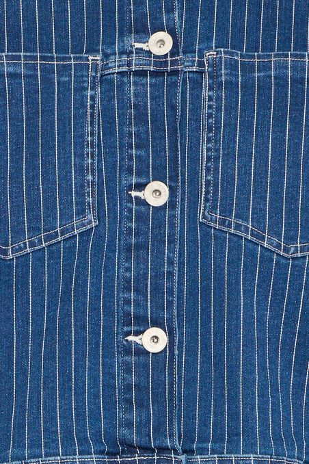 ICHI Cilk Jacket - Blue Stripe