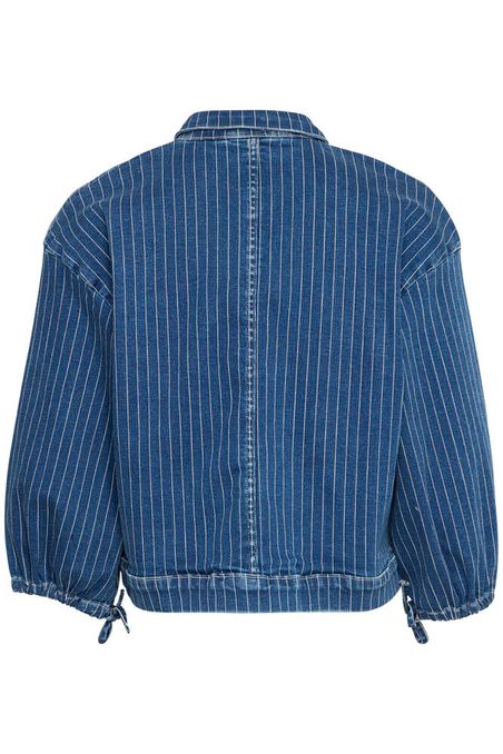 ICHI Cilk Jacket - Blue Stripe