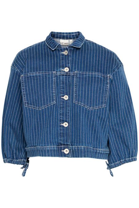 ICHI Cilk Jacket - Blue Stripe