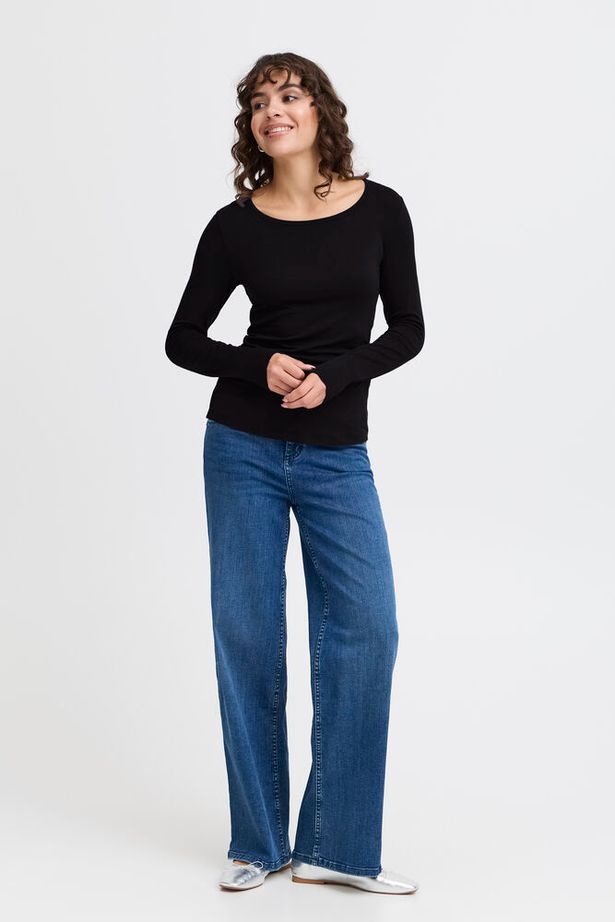 Fransa Basic T-Shirt -Black