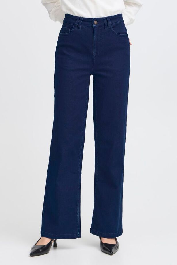 Fransa Luxe Hanna Jeans - Dark Blue Denim