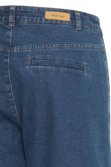 Fransa Denima Shorts - Mid Blue