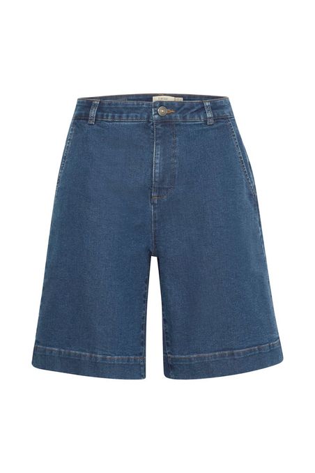 Fransa Denima Shorts - Mid Blue