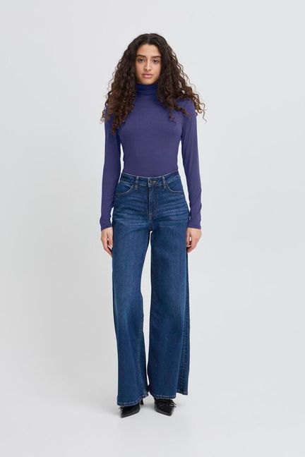ICHI Philuca Polo Top - Patrior Blue