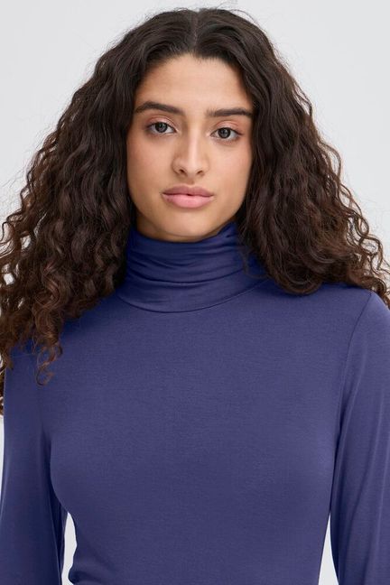 ICHI Philuca Polo Top - Patrior Blue