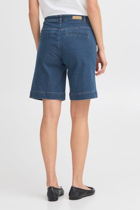 Fransa Denima Shorts - Mid Blue