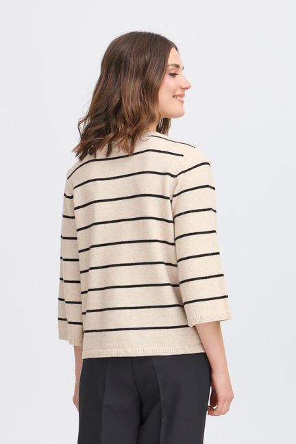 Fransa Bitte Cardigan - Limestone Melan
