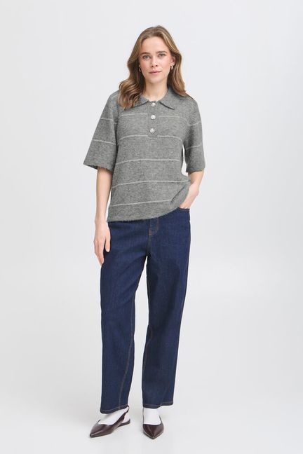 Fransa Kendra Pullover - Asphalt Melange