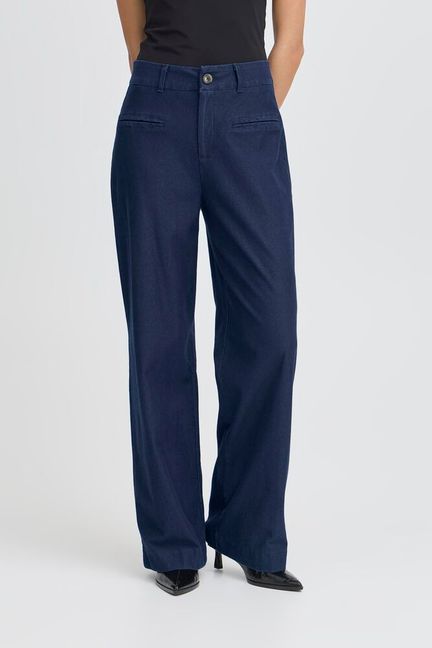 ICHI Kate Denim Trousers - Dark Blue