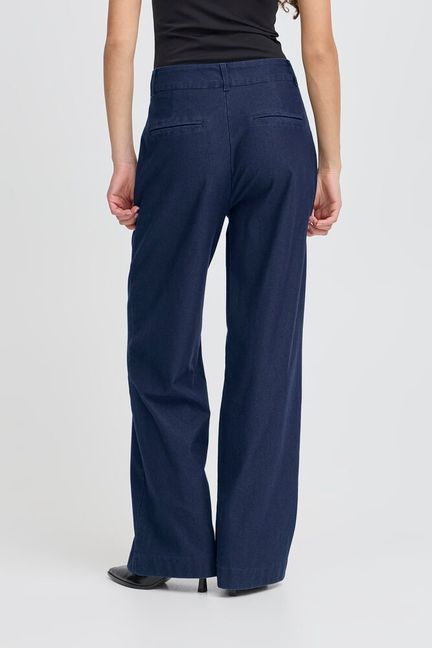 ICHI Kate Denim Trousers - Dark Blue