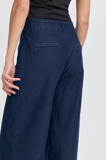 ICHI Kate Denim Trousers - Dark Blue