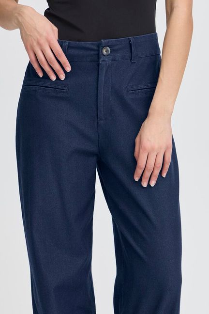 ICHI Kate Denim Trousers - Dark Blue