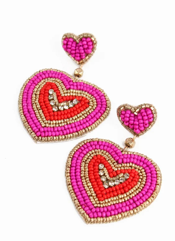My Doris Ripple Heart Earrings