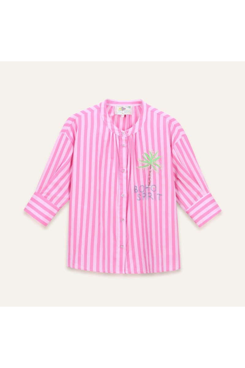 Orfeo Simone Shirt - Rayures Roses