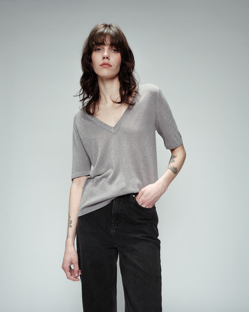G&M Omalia Tee - silver grey