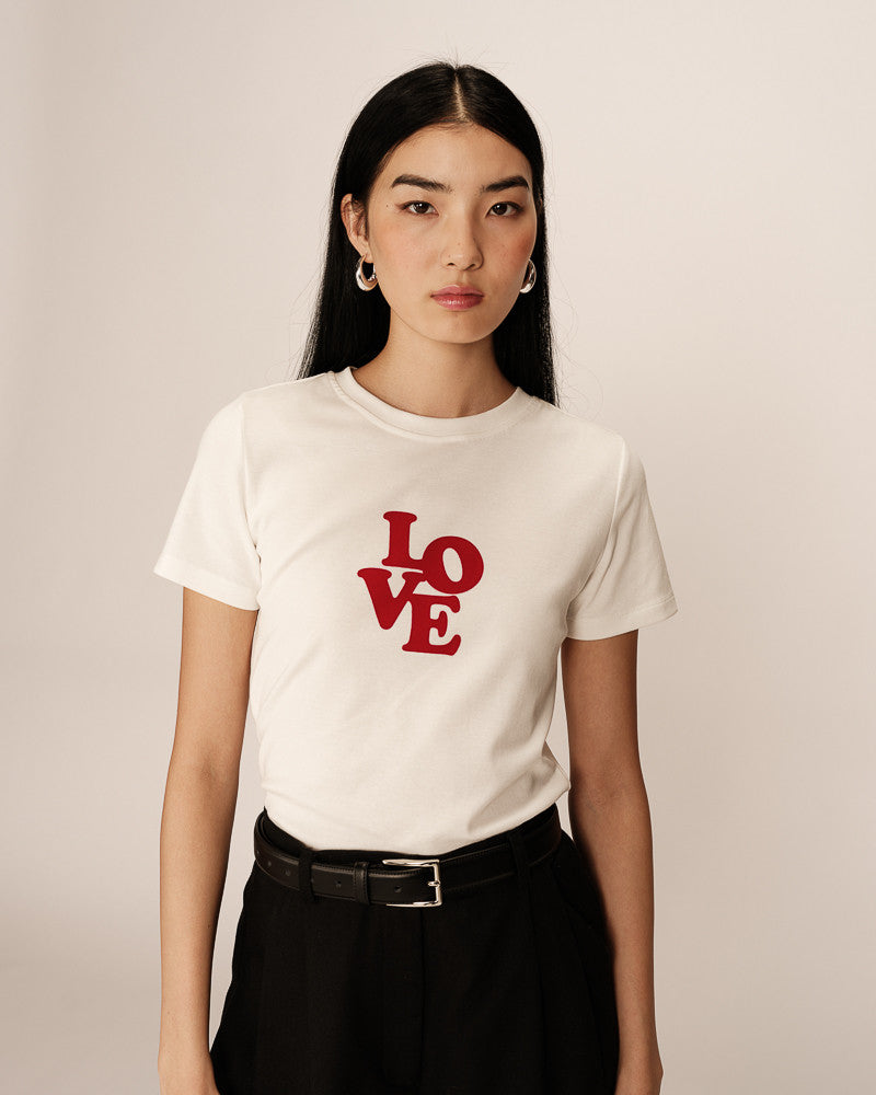Grace & Mila Poussin T-Shirt - ecru/red