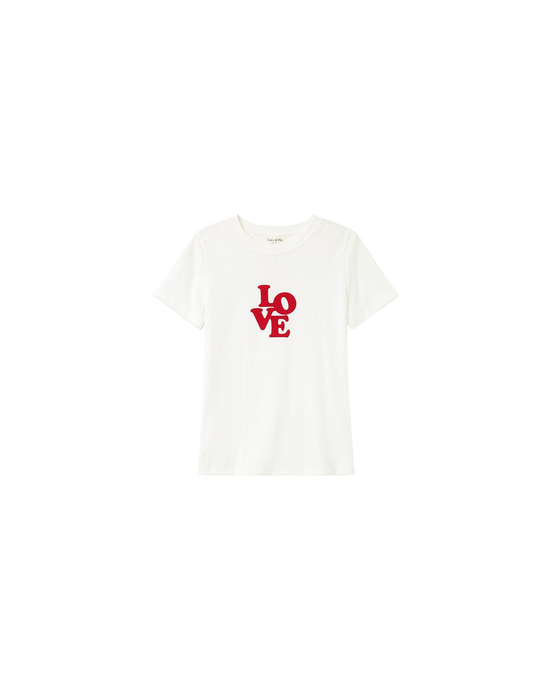 Grace & Mila Poussin T-Shirt - ecru/red