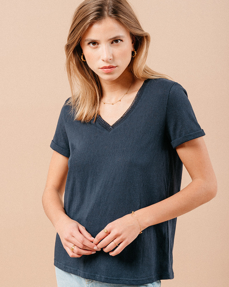 Grace & Mila Manuel T-shirt - Navy