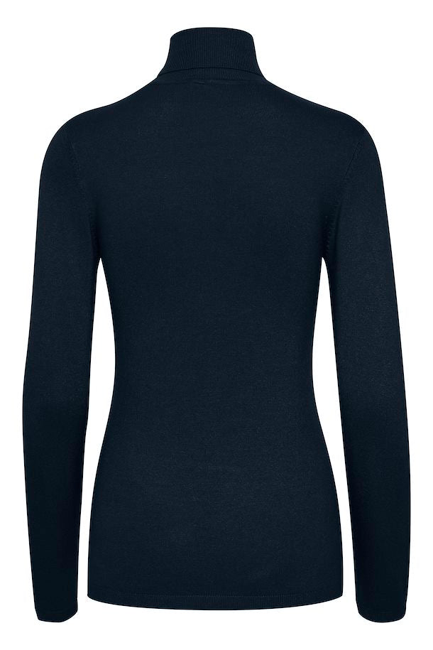 ICHI Mafa Polo Top - Navy