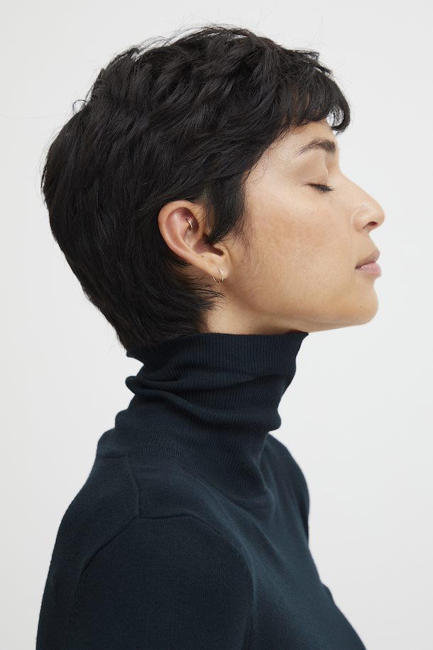 ICHI Mafa Polo Top - Navy