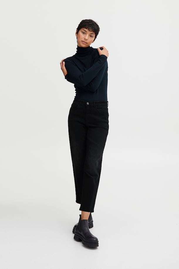 ICHI Mafa Polo Top - Navy