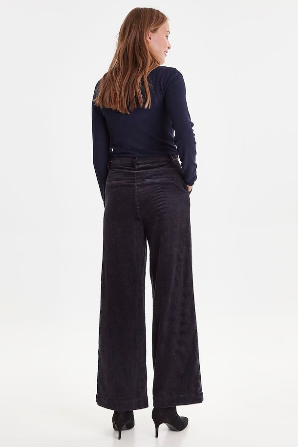 ICHI Mafa Polo Top - Navy