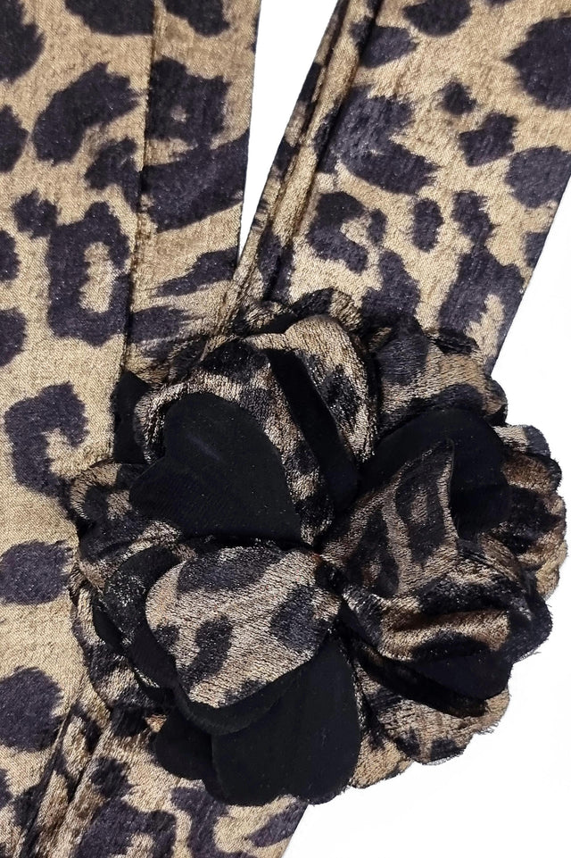 Nooki Vera Corsage Scarf - Brown Leo