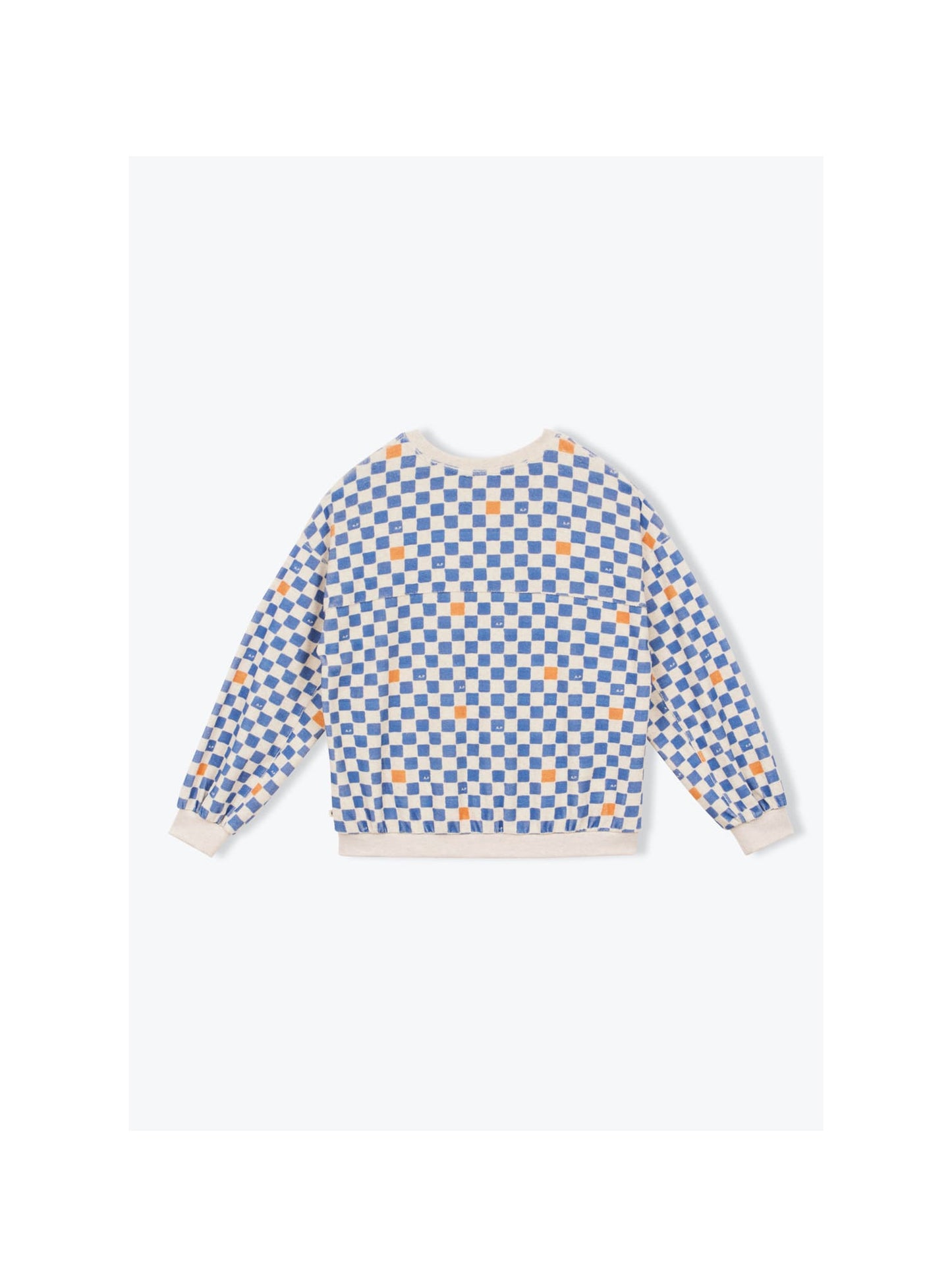 AP Checkered Terry Sweatshirt - Cobalt
