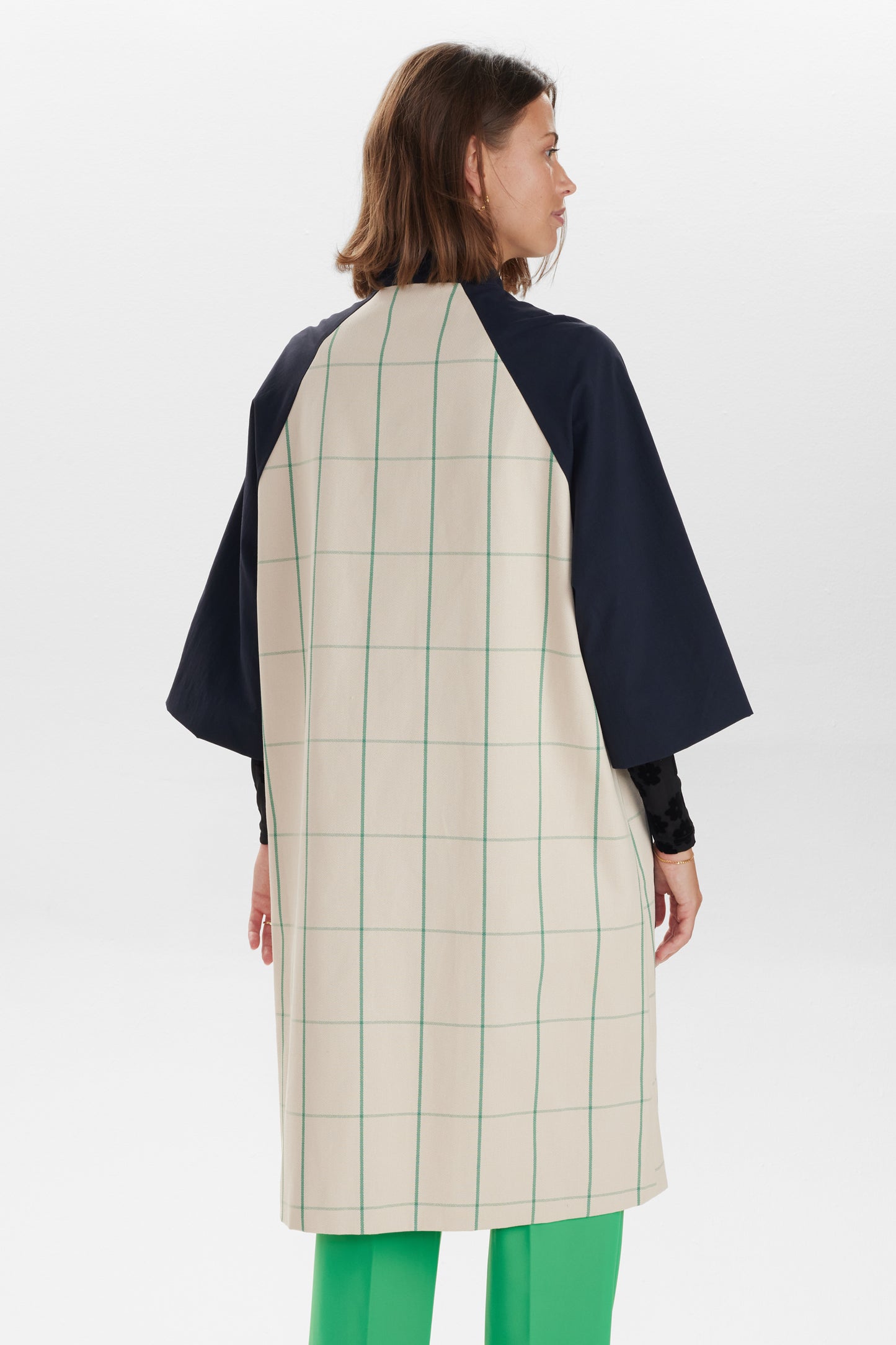 Numph Ellamarie Coat - Navy/beige