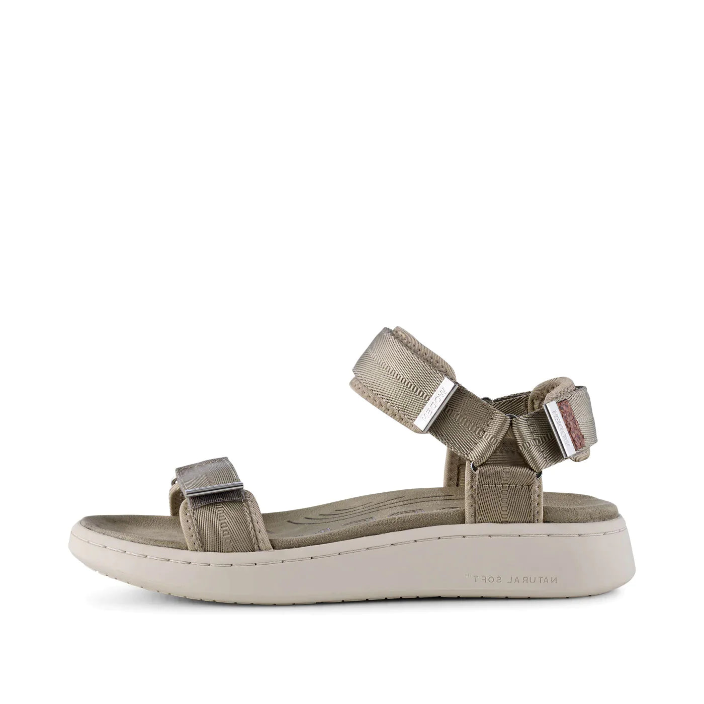 Woden Line sandals - silver/mink