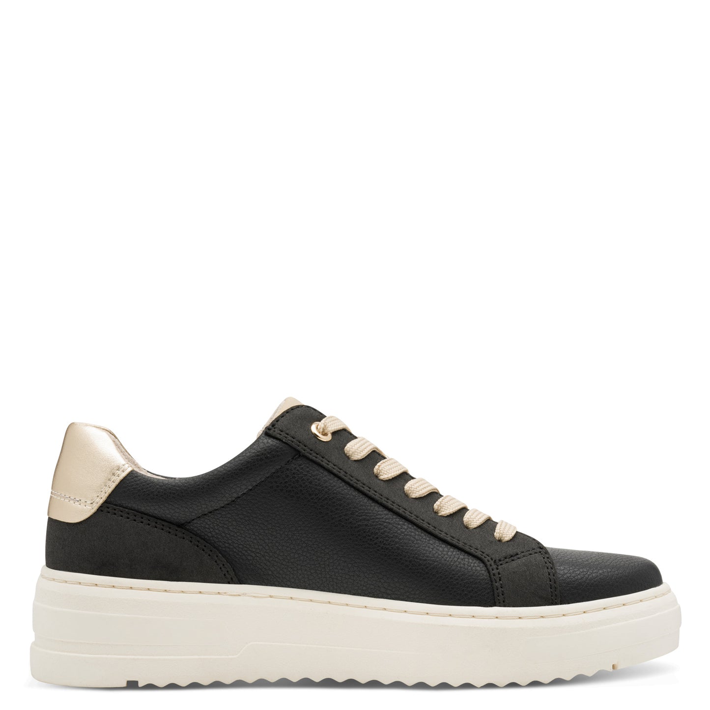 MT Black Trainers / Gold Laces - Black Comb