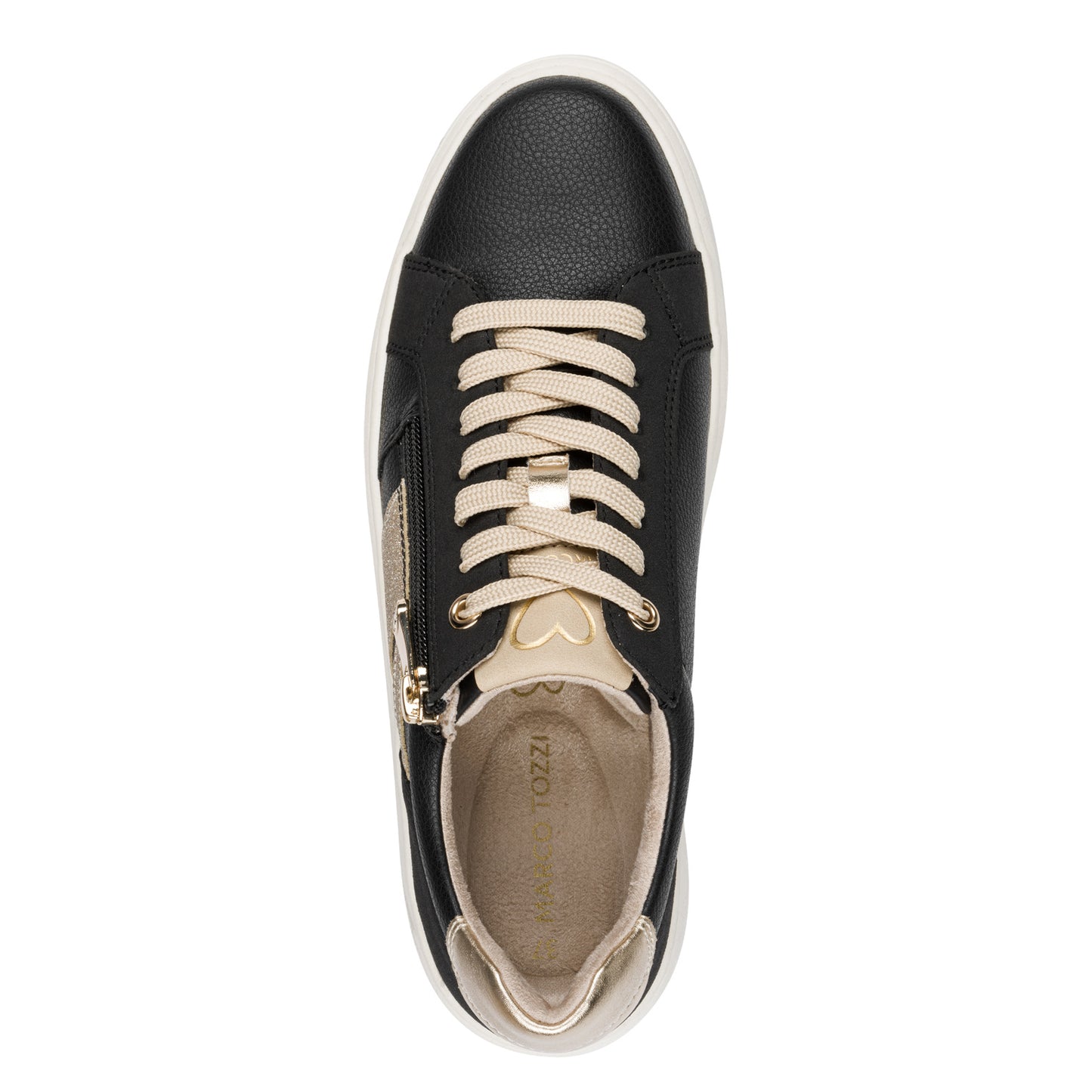 MT Black Trainers / Gold Laces - Black Comb