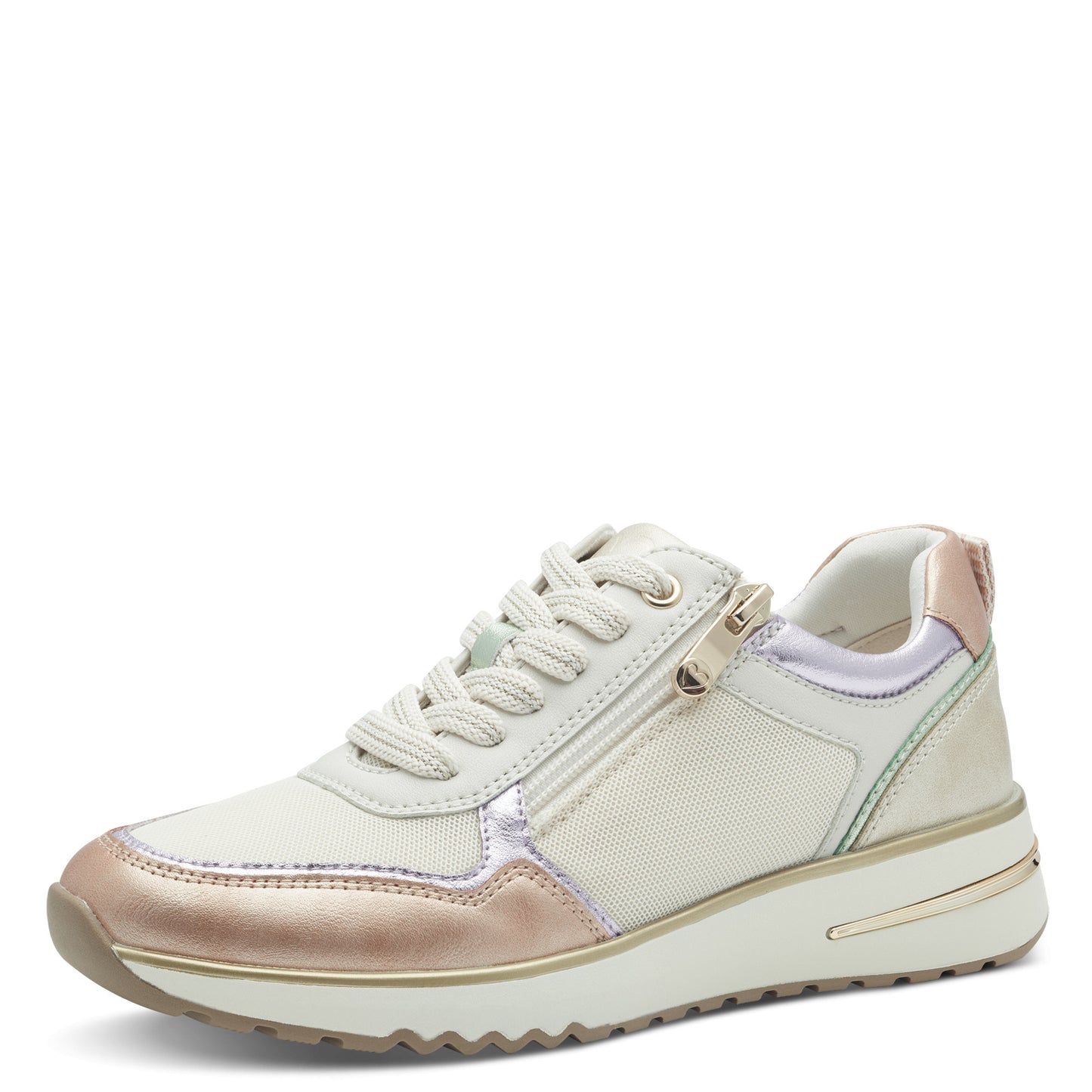 MT Lilac/Cream Trainers - Cream Comb