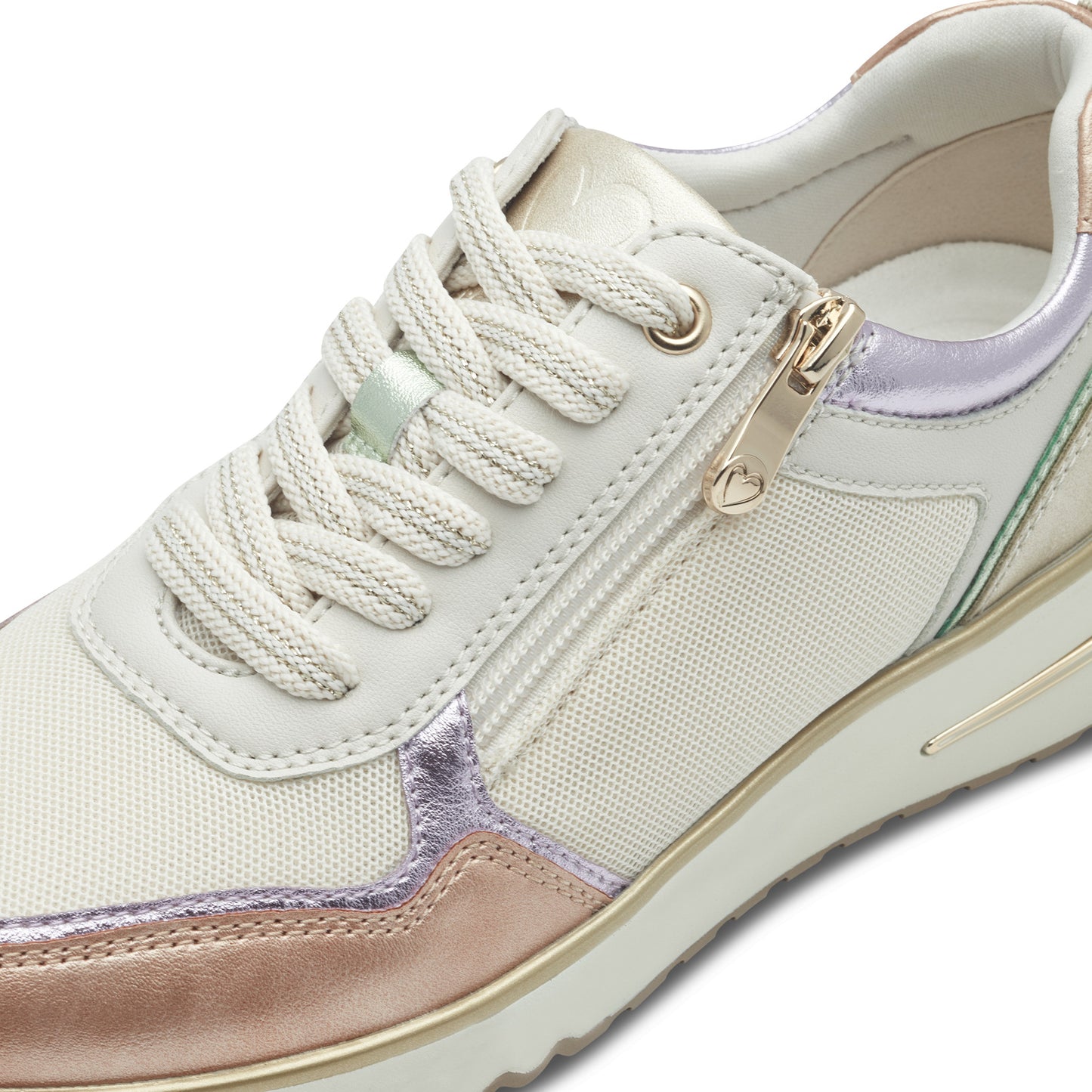 MT Lilac/Cream Trainers - Cream Comb