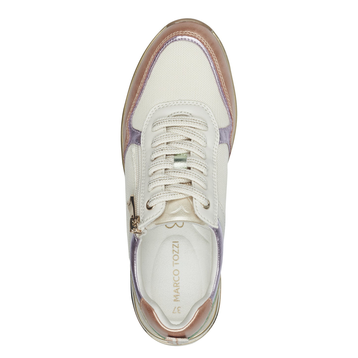 MT Lilac/Cream Trainers - Cream Comb