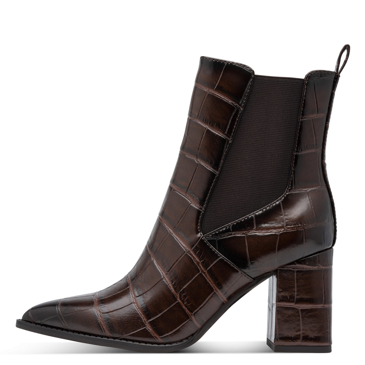 MT Croc Ankle Boots - Cafe